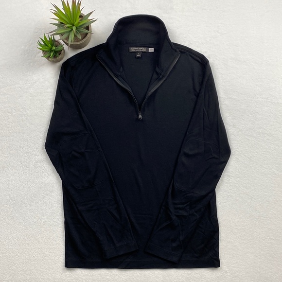 Banana Republic Other - Banana Republic Luxury Touch Performance Quarter Zip-Up Long Sleeve (Black)